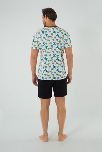 Picos Herren-Schlafanzug Italian Fashion - print/schwarz