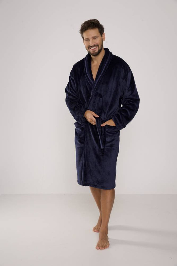 716 Rafael Herren Bademantel De lafense - marineblau