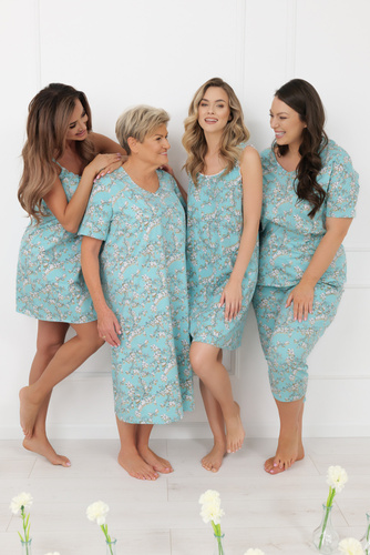 Hikari Italian Fashion Damenpyjama 100% Baumwolle Sommer