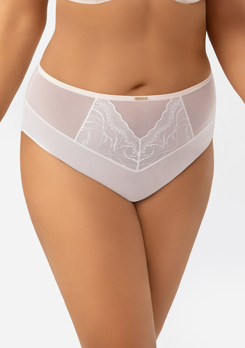 Gorsenia F 011 Dora Slip mit hoher Taille Spitze komfortabel beige