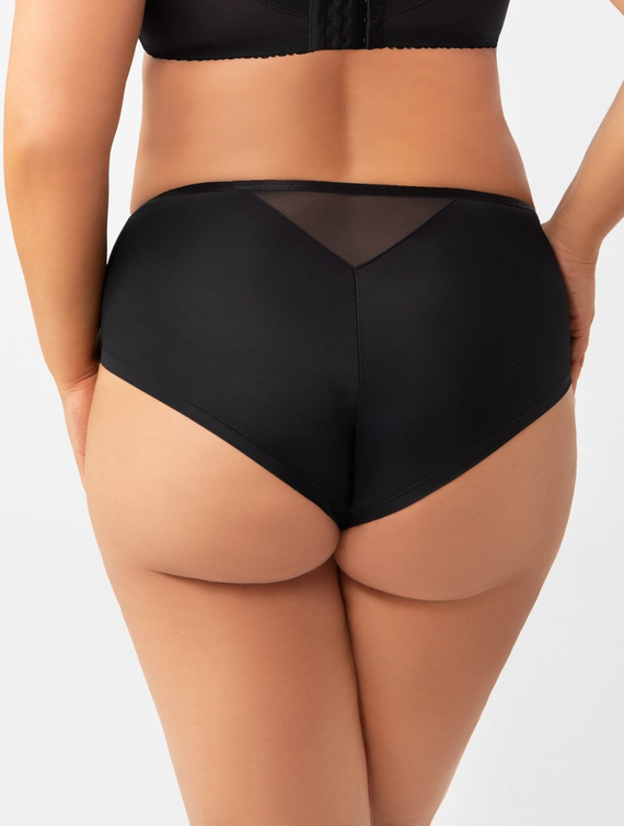 K 931 Adore Gorsenia schwarzes Höschen - elegant, spitzenbesetzt, bequem für jeden Tag