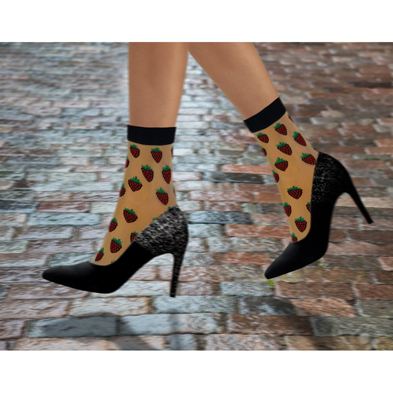 Sesto Senso Damen-Nylonsocken, Himbeeren und Saft