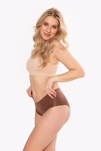 Damen Slip Julimex Chocolate Midi INVISIBLE LINE nahtlos unsichtbar