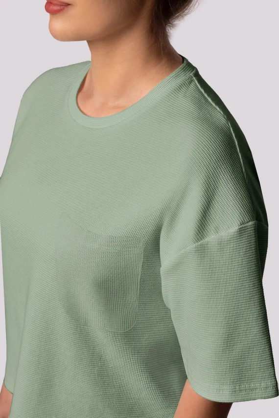 Gemütlicher Kurzarm-Damenpyjama Mona, Pistaziengrün