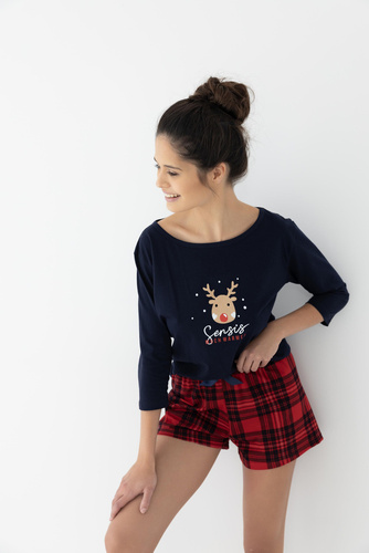 Myrtle Sensis Damenpyjama – Marineblau