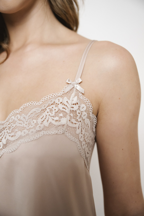 Touch Damen Schlafanzug slim fit, kurze Shorts Italian Fashion - beige