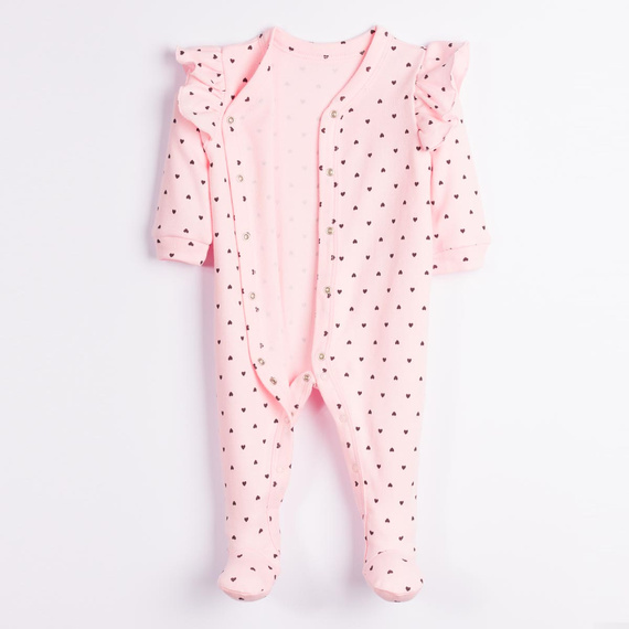 Nicol Tosia Babystrampler 225031 100% Baumwolle Rosa mit Herzen