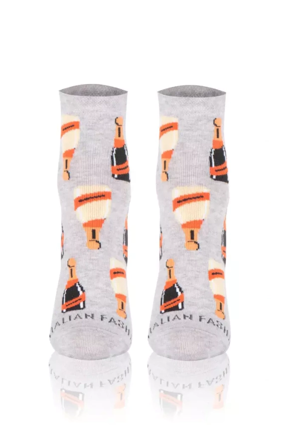 S153Z Prosecco Socken Socken Italian Fashion - hell melange