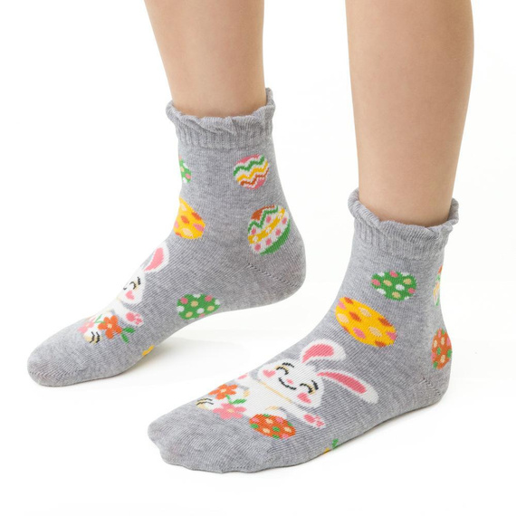 Art.014 Happy Ester Steven Kindersocken – 048 melange hellgrau