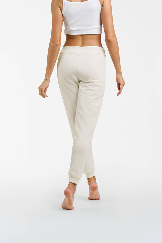 Roma Damen Jogginghose Italian Fashion - ecru