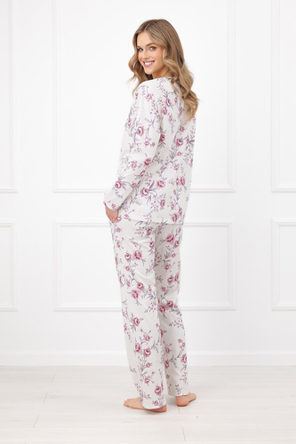 Damen-Pyjama Beauty Italian Fashion 100% Baumwolle Langarm Hose