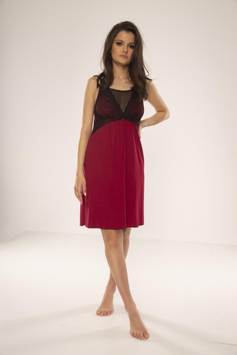 485 Artemise Forex trägerloses Nachthemd - burgunderrot