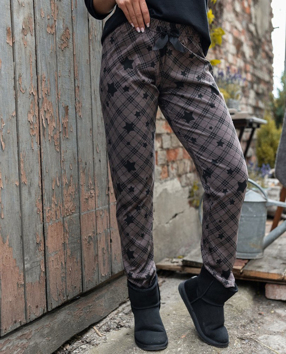 Sensis Reach For The Stars Damenpyjama – schwarzbraun