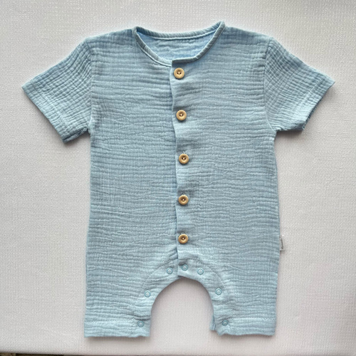 RA55208 Mamatti Musselin-Strampler – Blau