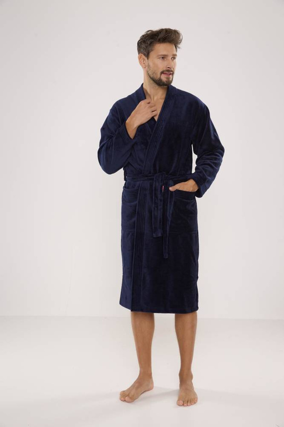 391 Hugo Herren Bademantel De lafense - marineblau