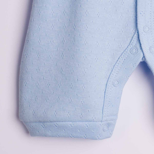 224055 Nicol Rampers Babyblau 100% Baumwolle Ajour