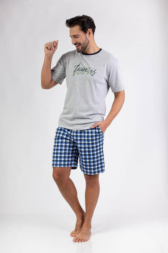 478 Regina Herrenpyjama – Grau