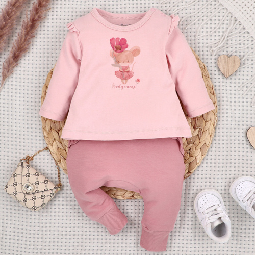 Nini Baby-Bluse Little Mouse 100% Bio-Baumwolle – Hergestellt in Polen