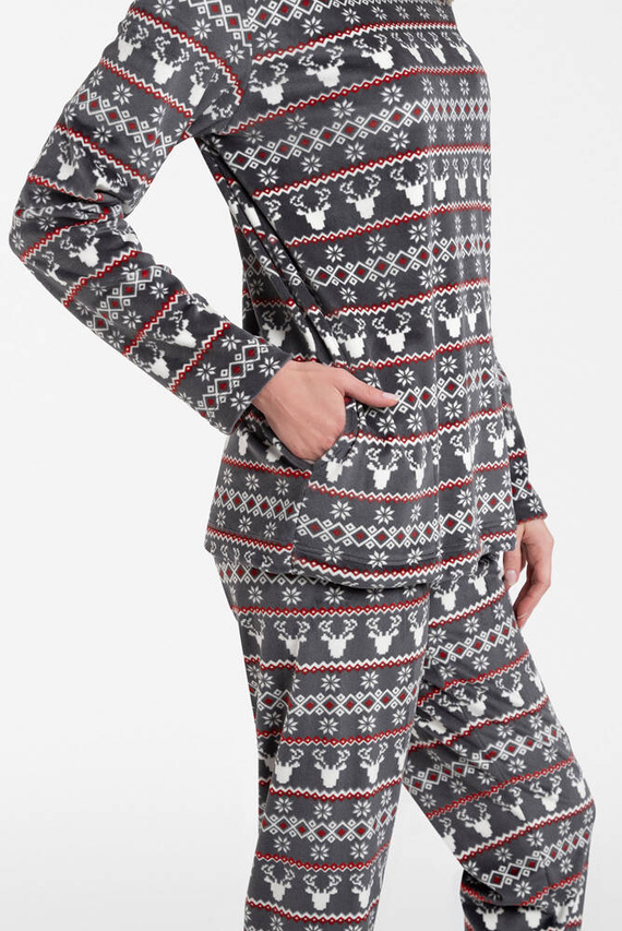 Island Fleece Damen Set Italian Fashion - Graphitdruck