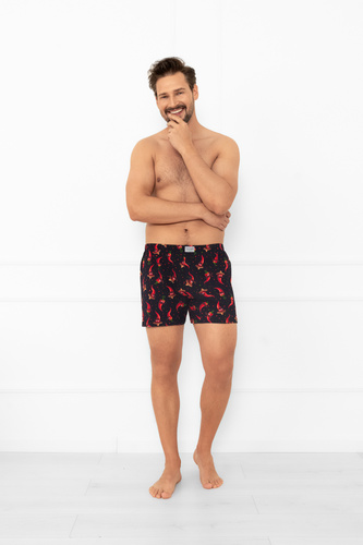 Tymon - Herren-Boxershorts mit Chili-Paprika | Italienische Mode