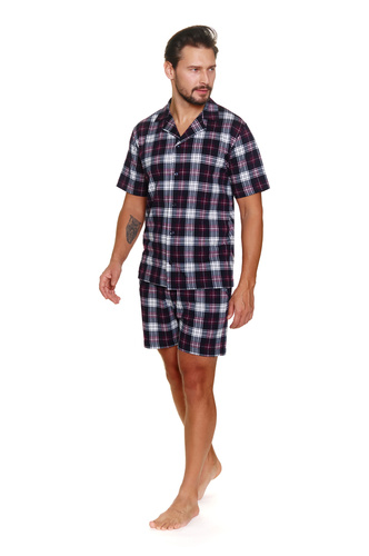 7234 Doctor Nap Herren-Pyjama – Burgunderrot