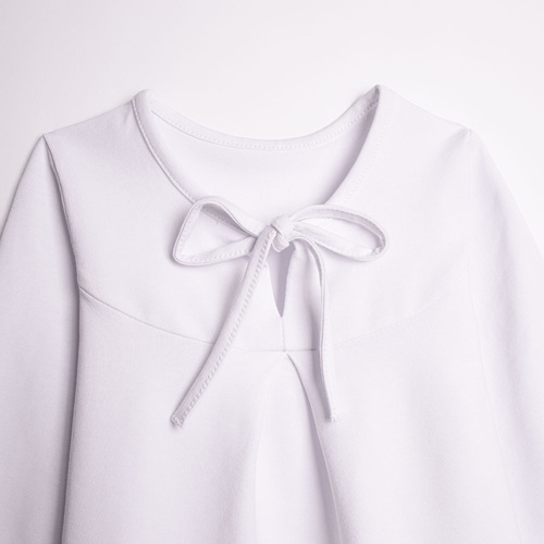 Mädchenbluse Nicol 220139 Baumwolle Langarm elegant weiß bequem