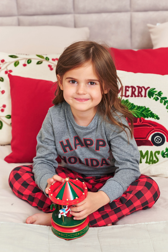 7345 Dunkelgrauer Doctor Nap Kinderpyjama – 100 % Baumwolle