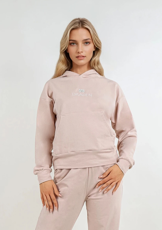 DK-K-B8 Dkaren Damen-Trainingsanzug-Set – Beige