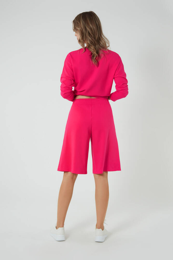 Madri 1/2 culottes Damen-Shorts Italienische Mode - fuchsia