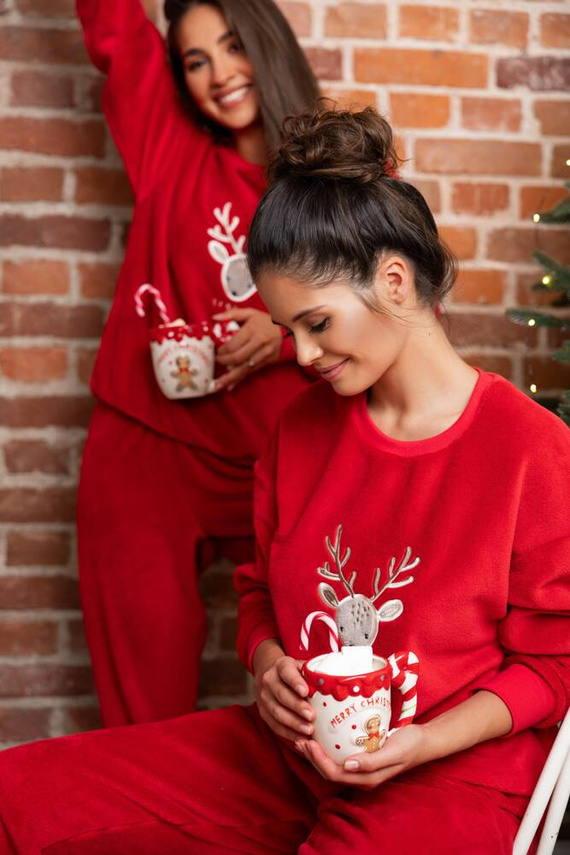 Sensis Harriet Damen Schlafanzug - rot