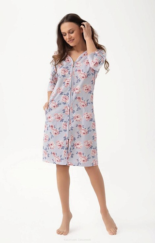 390 Luna Damenbademantel – Grau