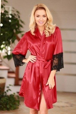 Marbella Damen Morgenmantel Kalimo - kastanienbraun