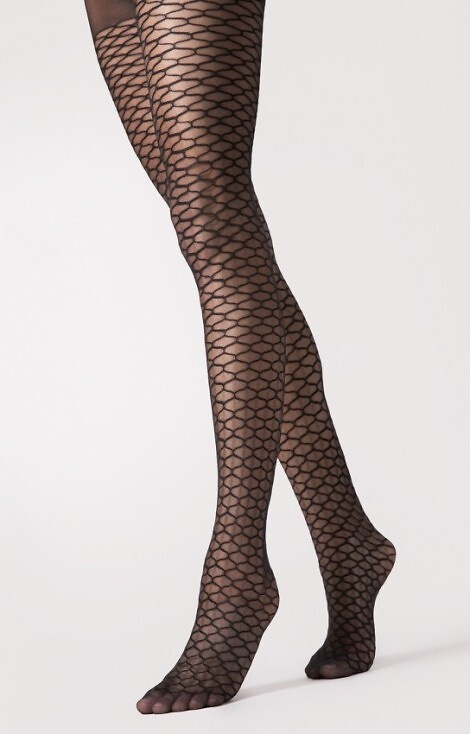 G 6126 Darla Fiore Strumpfhose 20 den nero – geometrisches Muster, elegant