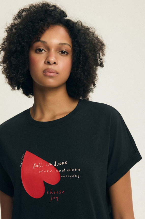 Damen-Nachthemd Elain 44496 Henderson – 100% Baumwolle, Herzen