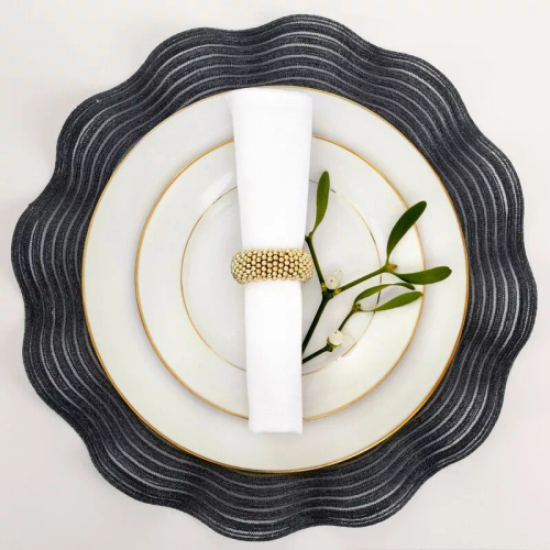 Eurofirany Tischset elegante Platzmatte unter Teller Glamour Stil June black