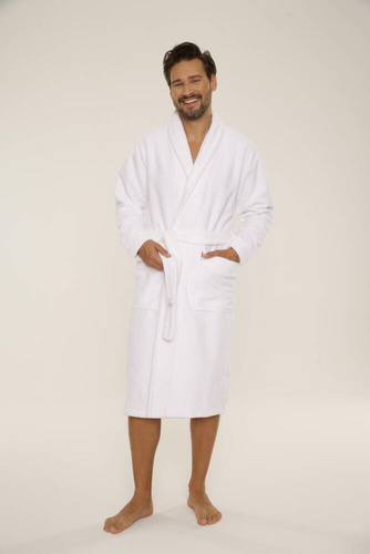 735 Manuele Herren Bademantel De Lafense - weiß