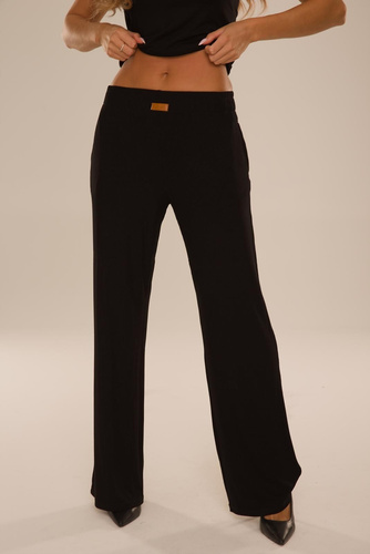 De Lafense Sienna 083 Damen lange Viskosehose mit Taschen – Schokoladenbraun