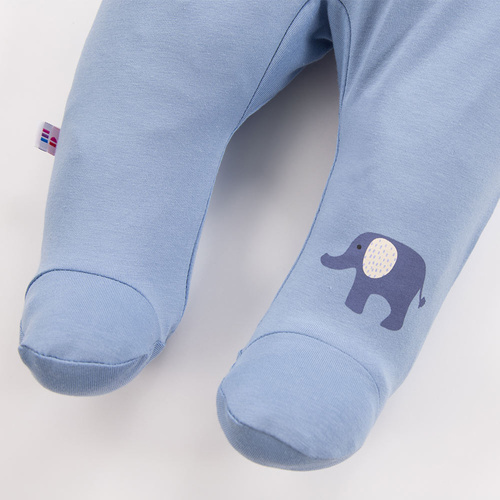 Elefanten-Eevi-Baumwollschlafanzug – blau