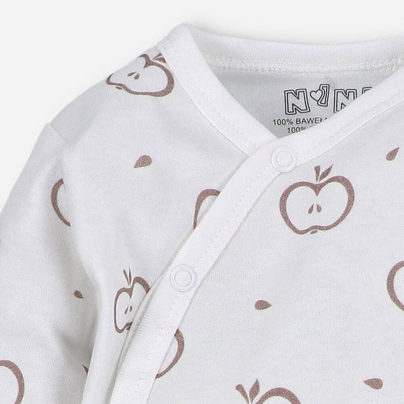 ABN-5291/JAB Happy Apples Bio-Baumwoll-Body mit Umschlag und Nini-Print