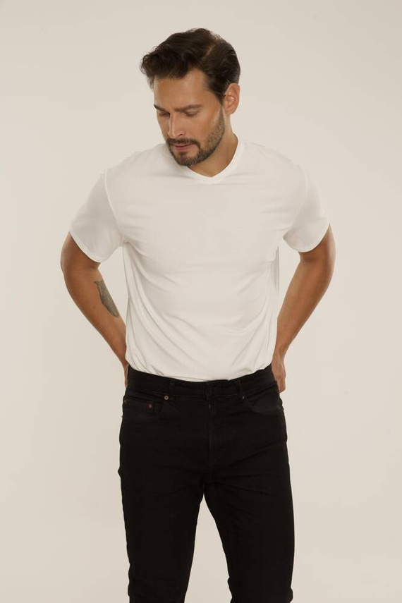 828 Chandler t-shirt De Lafense - ecru