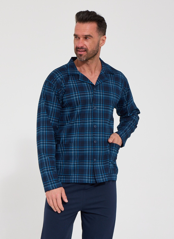 Herren-Pyjama Cornette 114/88 zum Knöpfen, 100% Baumwolle, langärmlig
