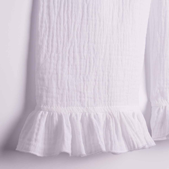 Mädchenhose Nicol 224330 Musselin 100% Baumwolle weit geschnitten, sommerlich - weiß