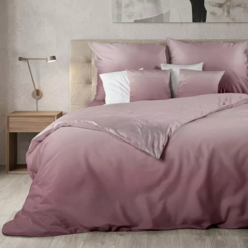 Eurofirany Nadia Satinbettwäsche 100% Baumwolle mit Druck 115 g/m² puderrosa