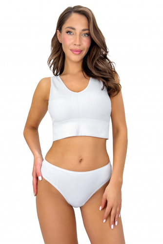 Brasilianische 270 Slips Donna weiße Baumwoll-Spitzen-Brazilianer bequem