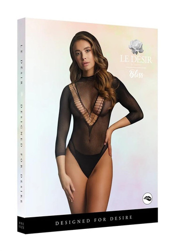 Body BLS003 Bliss Le Désir sinnliches Body aus Netz mit 7/8-Arm