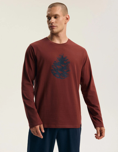 Henderson Core Fall 45494 Herren-Pyjama 100% Baumwolle Lang Maroon