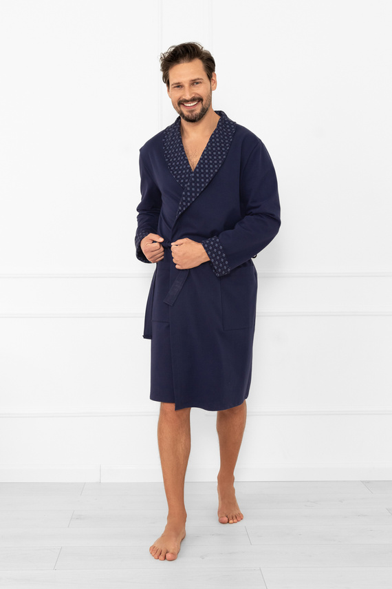 Herrenbademantel Gerard - 100% Baumwolle, klassischer Schnitt mit elegantem Finish Italian Fashion 