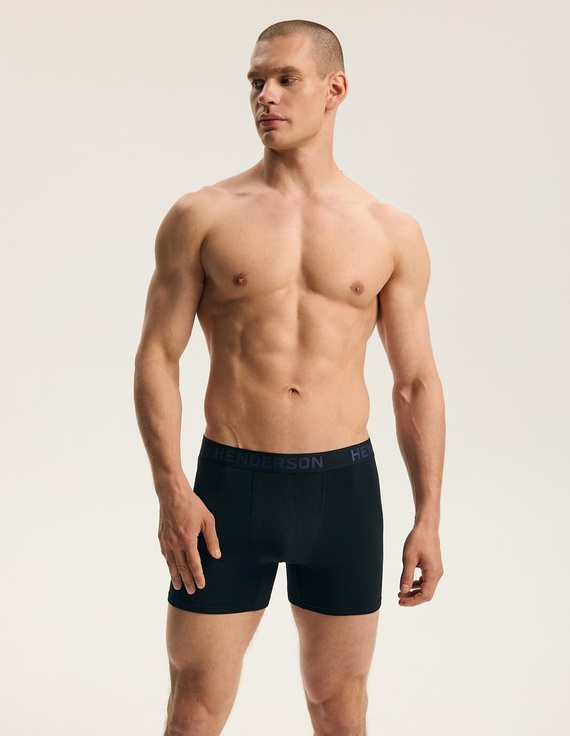 Henderson 45486 Fawn Herren Boxershorts 2er-Pack Baumwolle mit breitem Logo-Bund