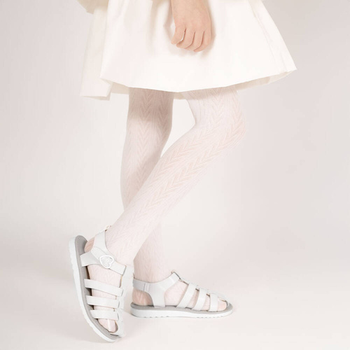 141805 W3 Nicol Jacquard-Strumpfhose – Creme