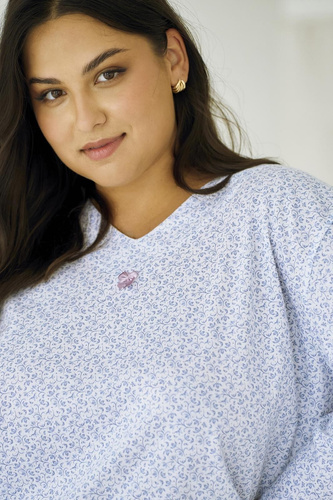 Debora 3463 TARO Damenpyjama – Baumwolle, lange Ärmel, Komfort und Stil für die Nacht